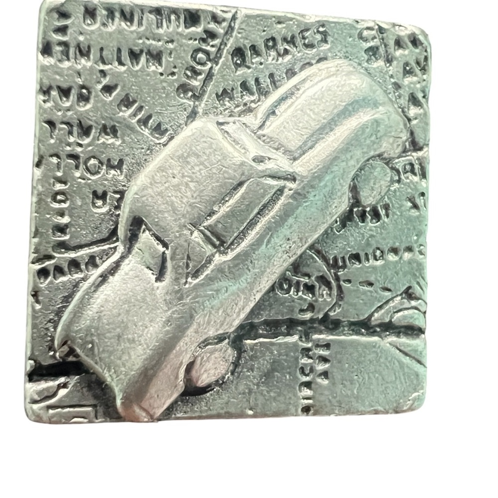 Vintage Seagull Pewter pin Map Road Trip Unisex Signed